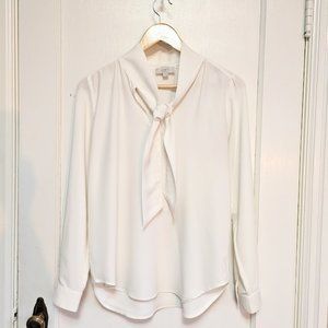 Loft Outlet Long Sleeve Blouse with Tie Detail - Size Small